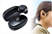 2台同時待受けに対応した超小型、超軽量のBluetooth片耳ヘッドセット。