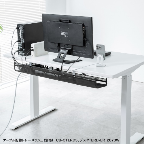 ERD-ER10060BK / e電動昇降デスク（ブラック）W1000×D600【受注生産品】