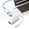 USB-CVLAN4WN / 有線LANアダプタ（USB Type-C-LAN変換・USBハブ付き・Gigabit対応・ホワイト）